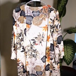 Boho long tropical cardigan